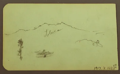 Kirche; Verso: Berglandschaft, "Taluca", 1883