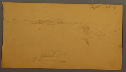 Zeichnung, Klippen, 1859