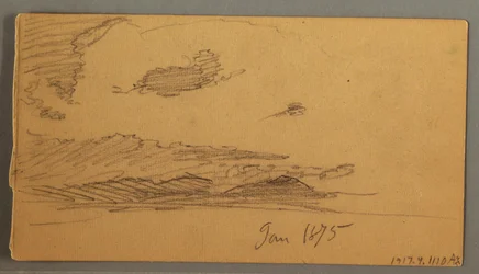 Wolke über Hügeln, möglicherweise 1875