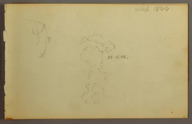 Zeichnung, Wolkenstudie, 1844