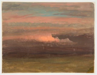 Wolkenstudie bei Sonnenuntergang, 1860–70