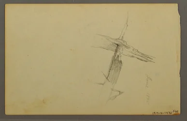 Zeichnung, Wolkenstudie, Hügel, 1844