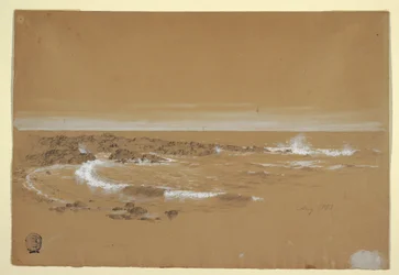 Zeichnung, Küstenlinie, Grand Manan, Kanada, August 1851