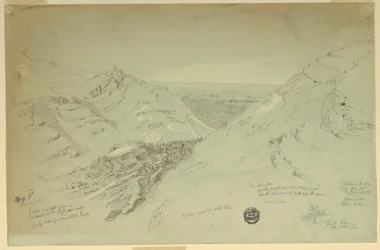 Ferne Ansicht von Damaskus, Syrien, 2. Mai 1868