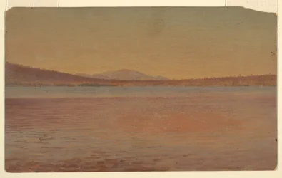 Ferne Ansicht der Berge Katahdin und Traveller vom Lake Millinocket, 1870–80