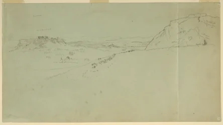 Ferne Ansicht der Nordseite der Akropolis, 1869