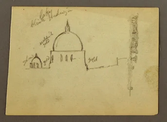 Kuppeln der Basilika St. Peter (vom Norden gesehen), Rom, Italien, Januar 1869
