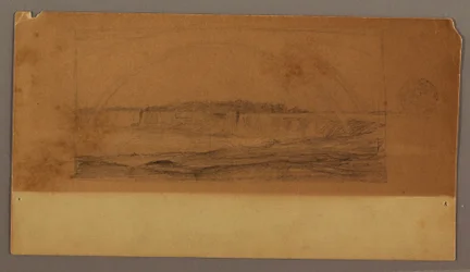 Doppelter Regenbogen über den Wasserfällen, Niagara River, möglicherweise 1858