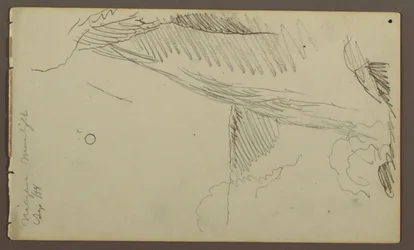 Zeichnung, Wasserfälle im Mondlicht, 1858
