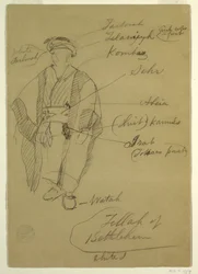 Zeichnung, Fellah von Bethlehem, wahrscheinlich Februar 1868