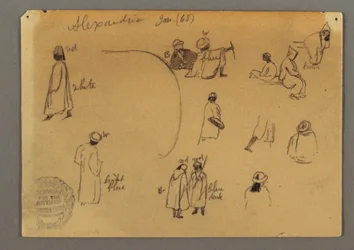 Zeichnung, Figurenstudien, Januar 1868