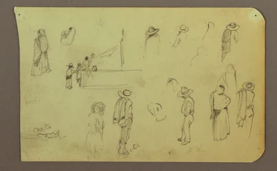 Figuren, Verso: Figur, Landschaft, 1883