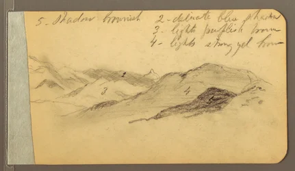 Hügel; Verso: Kopf, 1889