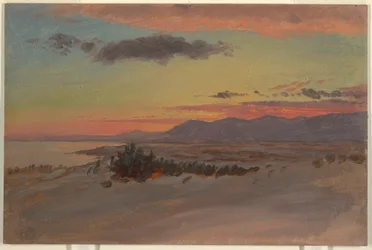 Zeichnung, Hudson Valley im Winter, Blick nach Südwesten von Olana, 1870–80