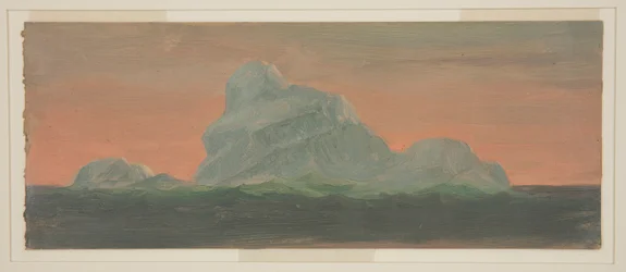 Zeichnung, Eisberg gegen Abendhimmel, Juni 1859