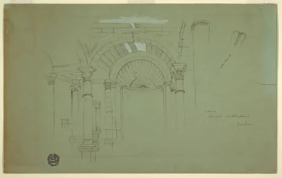 Innenansicht, Tempel in Mismiyeh, Syrien, 28. April 1868