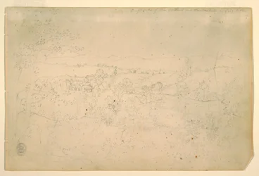 Zeichnung, Landschaft, Juli 1844