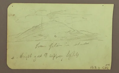 Landschaft mit Wolken; Verso: Berg, 1883