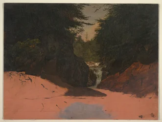 Zeichnung, Maine, Gebirgsbach, August-September 1851