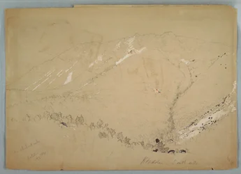 Zeichnung, Mount Katahdin, von Süden gesehen, August 1852