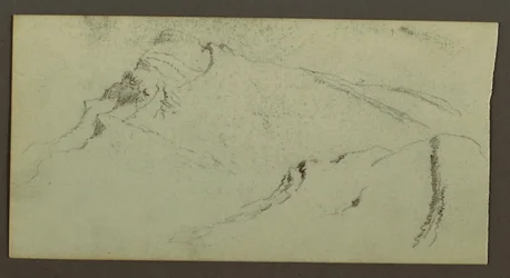 Zeichnung, Berggipfel, möglicherweise 1868