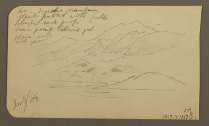 Zeichnung, Gebirgskette, Toluca; Rückseite: Gebirgskette, Toluca, 7. Januar 1885