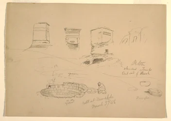 Zeichnung, Berg, Wady el-Arabah, 26. Februar 1868