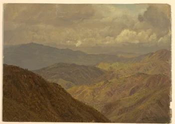 Zeichnung, Bergige Landschaft, Juli 1865