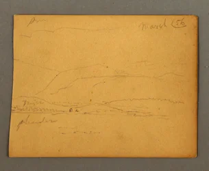 Zeichnung, Berge, März 1856