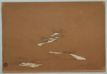 Zeichnung, Enges Bergtal mit Kaskadenbach in der Nähe von Ysapan, Ecuador, 12. Juli 1857