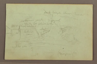 Zeichnung, Niagarafälle von der kanadischen Seite, 1856