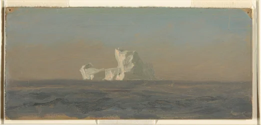 Zeichnung, vor einem Eisberg, Neufundland, Juni 1859