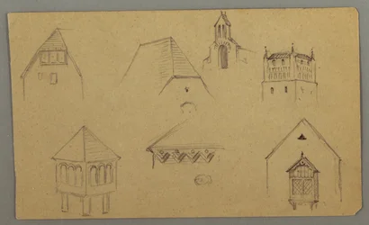 Dachstudien, Österreich (?), 1868