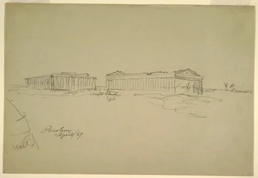 Skizzen, Paestum, Süditalien, April 1869