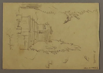 Zeichnung, Postkutsche, möglicherweise 1868-69