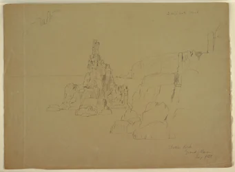 Zeichnung, Statuenfelsen, September 1851