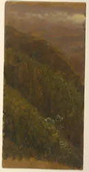 Zeichnung, Steiler Hang, Juli 1865
