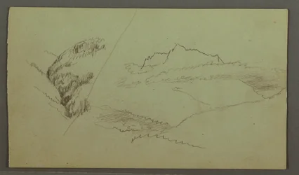 Gipfel über den Wolken, schmales Tal, möglicherweise 1868