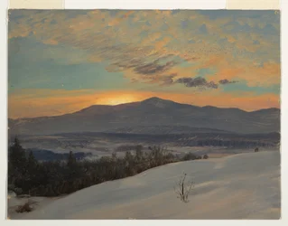 Sonnenuntergang über dem Hudson Valley, Winter