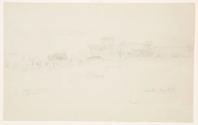 Zeichnung, Tempel, Baalbek, 6. Mai 1868