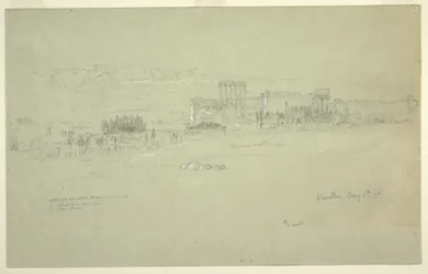 Zeichnung, Tempel, Baalbek, 6. Mai 1868