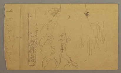 Zeichnung, Baumstamm und Wurzeln, möglicherweise 1865–66