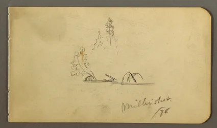Bäume und Felsen im Wasser, 1878