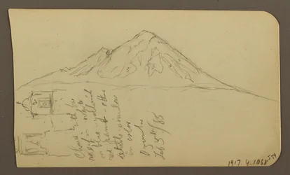 Blick in der Nähe des Seeufers, Cuitzeo; Verso: Blick in der Nähe des Sees Ahore, Cuitzeo, Februar 1885