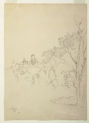Ansicht von Olana, dem Haus des Künstlers, Hudson, New York, ca. 1872