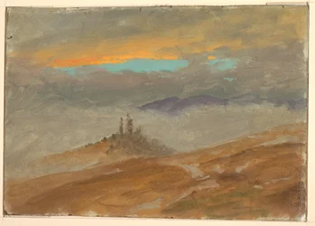 Winterlandschaft, Blick auf Zuarry Hill, Dämmerung, 1850–60