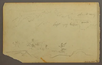 Zeichnung, Bewaldete Landschaft, 1844