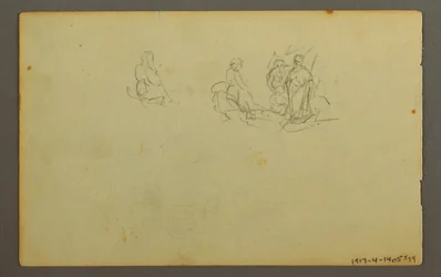 Zeichnung, Bewaldete Landschaft, möglicherweise 1845