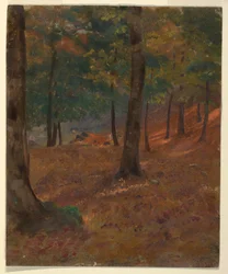 Zeichnung, Waldszene, 1870–80