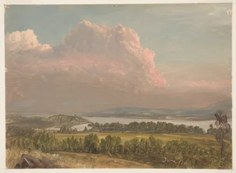 Hohe Wolken über dem Hudson